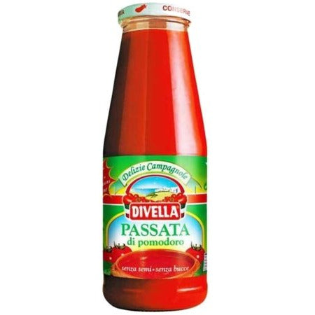 DIVELLA Tomato Puree Passata - 680g (23.9oz) - Pinocchio's Pantry - Authentic Italian Food