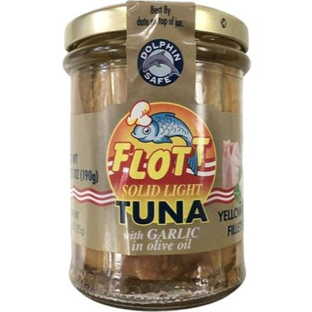 FLOTT Tuna in Olive Oil with Garlic - 190g (6.75oz) - Pinocchio's Pantry - Authentic Italian Food