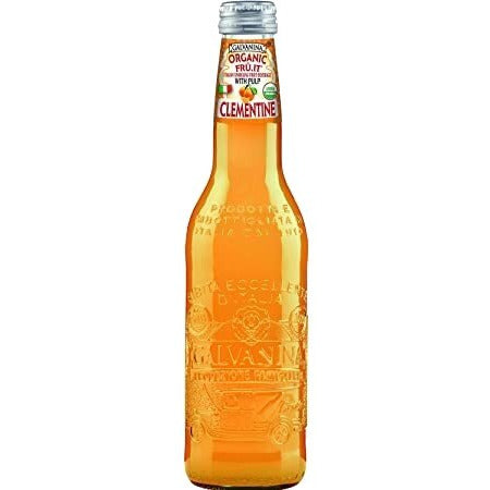 GALVANINA Organic Italian Clementine Sparkling Soda with Pulp - 355ml (12fl. oz) - Pinocchio's Pantry - Authentic Italian Food