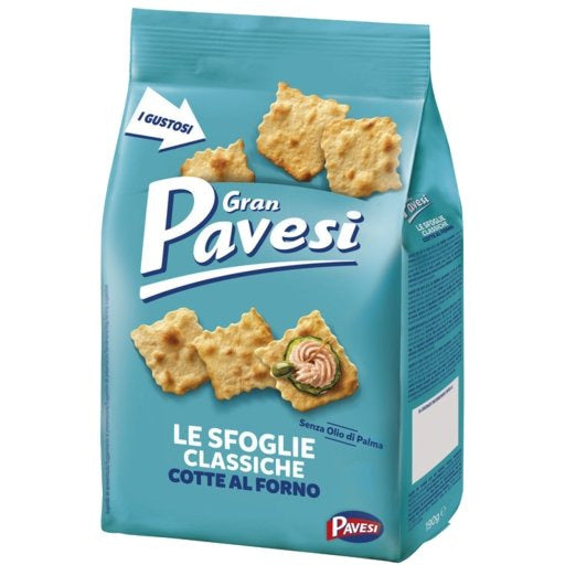 GRAN PAVESI Le Sfoglie Crackers Classic Flavor - 180g (6.35oz) - Pinocchio's Pantry - Authentic Italian Food
