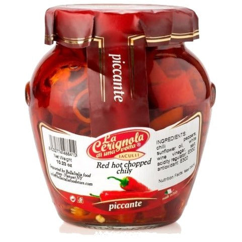 LA CERIGNOLA Chopped Chilli Peppers - 314g (10.23oz) - Pinocchio's Pantry - Authentic Italian Food