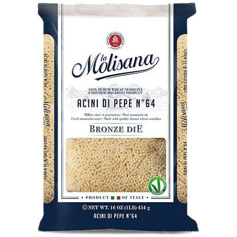 LA MOLISANA Acini di Pepe Pasta n.64 - 454g (1lb) - Pinocchio's Pantry - Authentic Italian Food