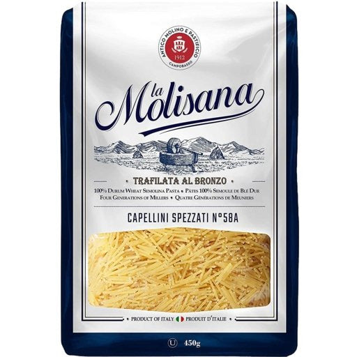 LA MOLISANA Capellini Spezzati Pasta n.58A - 450g (15.88oz) - Pinocchio's Pantry - Authentic Italian Food