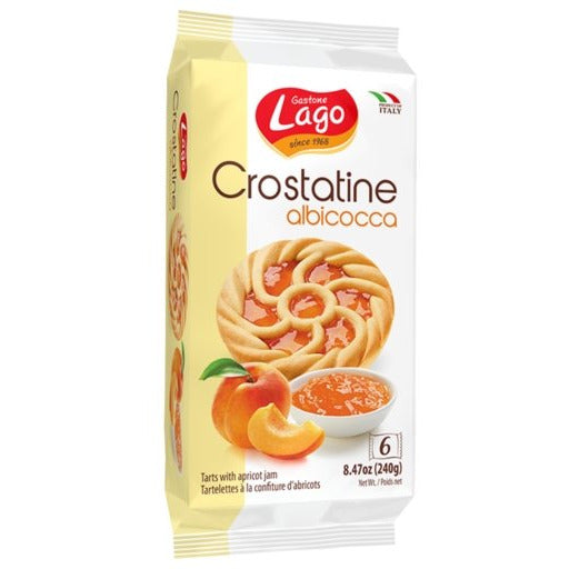 LAGO Albicocca Crostatine, Apricot Tarts - 6 count - Pinocchio's Pantry - Authentic Italian Food