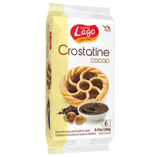 LAGO Cacao Crostatine, Chocolate Tarts - 6 count - Pinocchio's Pantry - Authentic Italian Food