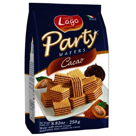 LAGO Cacao Party Wafers - 250g (8.82oz) - Pinocchio's Pantry - Authentic Italian Food