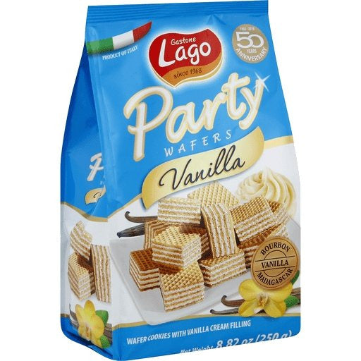 LAGO Vanilla Party Wafers - 250g (8.82oz) - Pinocchio's Pantry - Authentic Italian Food