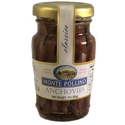 MONTE POLLINO Anchovies - 80g (3oz) - Pinocchio's Pantry - Authentic Italian Food