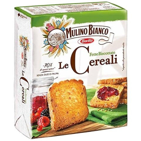 MULINO BIANCO Fette Biscottate Le Cereali (Multigrain Toast) - 315g (11oz) - Pinocchio's Pantry - Authentic Italian Food