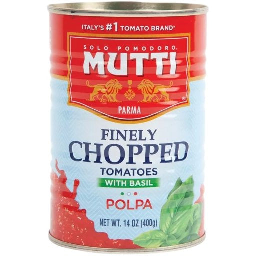 MUTTI Finely Chopped Tomato with Basil - 400g (14oz) - Pinocchio's Pantry - Authentic Italian Food
