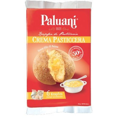 PALUANI Krapfen Pastry Cream Snack - 6 count - Pinocchio's Pantry - Authentic Italian Food