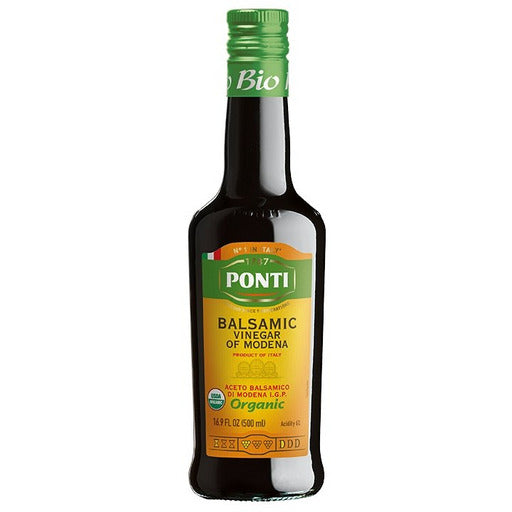 PONTI Organic Balsamic Vinegar of Modena PGI - 500ml (16.9fl. oz) - Pinocchio's Pantry - Authentic Italian Food