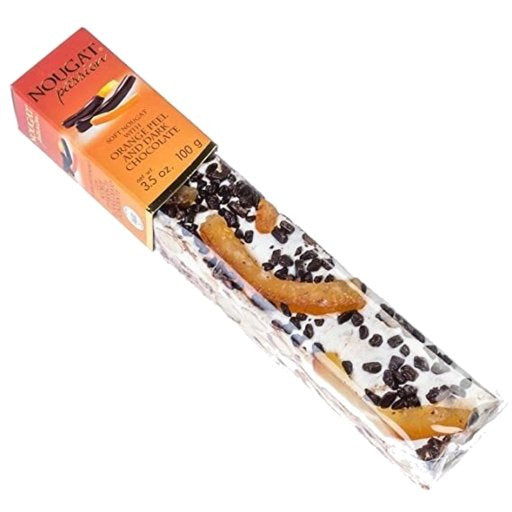 QUARANTA Torrone with Orange Peel and Dark Chocolate - 100g (3.5oz) - Pinocchio's Pantry - Authentic Italian Food