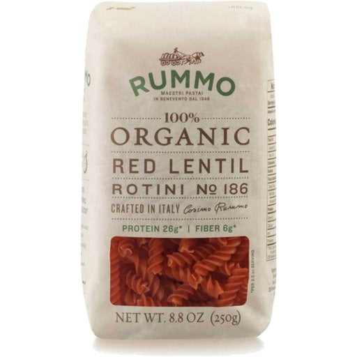 RUMMO Organic Red Lentil Rotini Pasta - 250g (8.8oz) - Pinocchio's Pantry - Authentic Italian Food