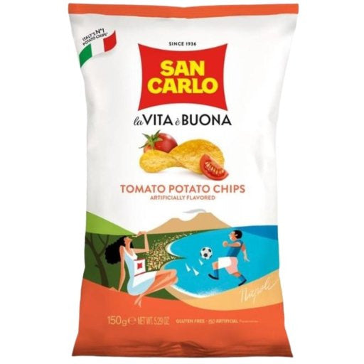 SAN CARLO Tomato Potato Chips - 50g (1.76oz) - Pinocchio's Pantry - Authentic Italian Food