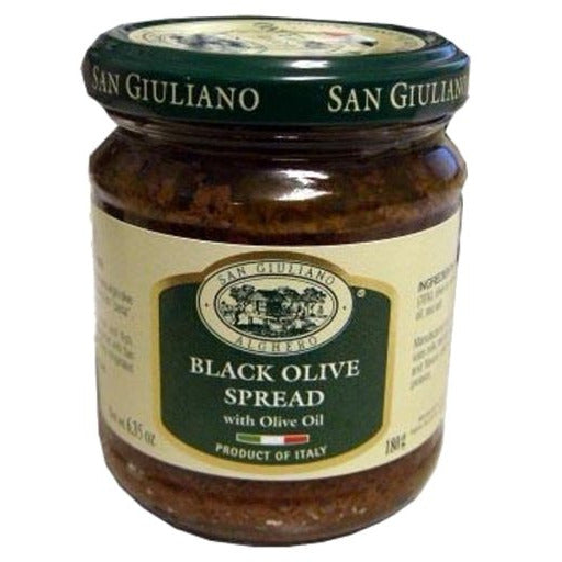 SAN GIULIANO Black Olive Spread - 180g (6.35oz) - Pinocchio's Pantry - Authentic Italian Food