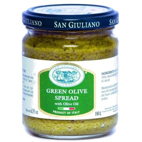SAN GIULIANO Green Olive Spread - 180g (6.35oz) - Pinocchio's Pantry - Authentic Italian Food
