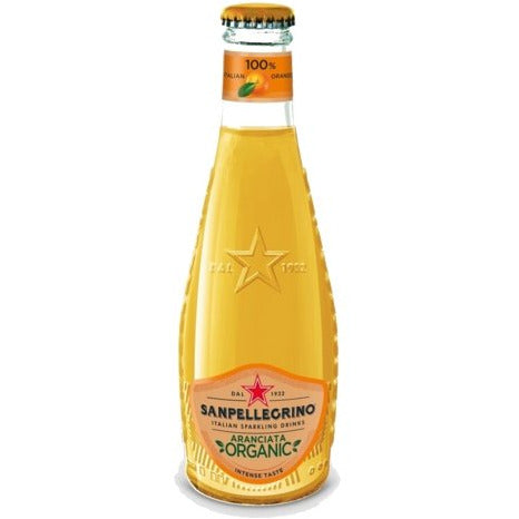 SAN PELLEGRINO Organic (Aranciata) Orange Sparkling Soda - 200ml (6.75fl. oz) - Pinocchio's Pantry - Authentic Italian Food