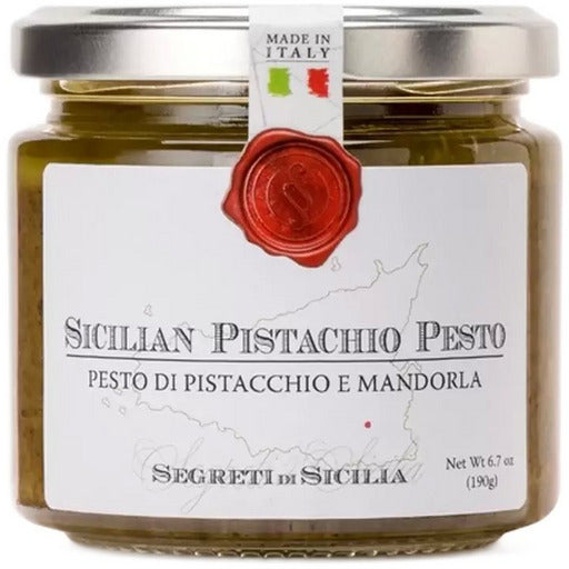 SEGRETI DI SICILIA Pistachio and Almond Pesto - 190g (6.7oz) - Pinocchio's Pantry - Authentic Italian Food