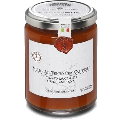 SEGRETI DI SICILIA Tomato Sauce with Capers & Tuna - 290g (10.23oz) - Pinocchio's Pantry - Authentic Italian Food