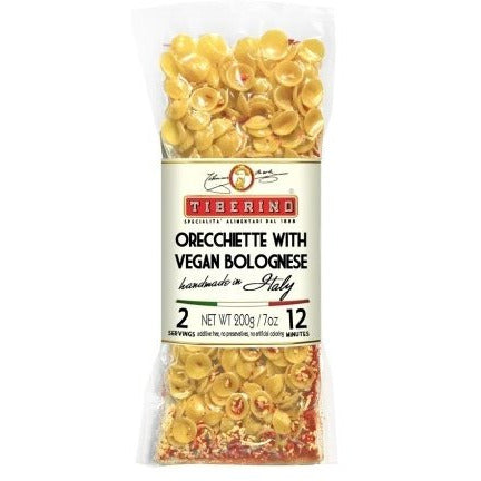 TIBERINO Orecchiette with Vegan Bolognese - 200g (7oz) - Pinocchio's Pantry - Authentic Italian Food
