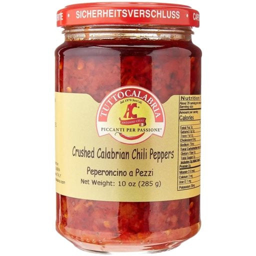 TUTTO CALABRIA Crushed Calabrian Hot Chili Peppers - 285g (10oz) - Pinocchio's Pantry - Authentic Italian Food